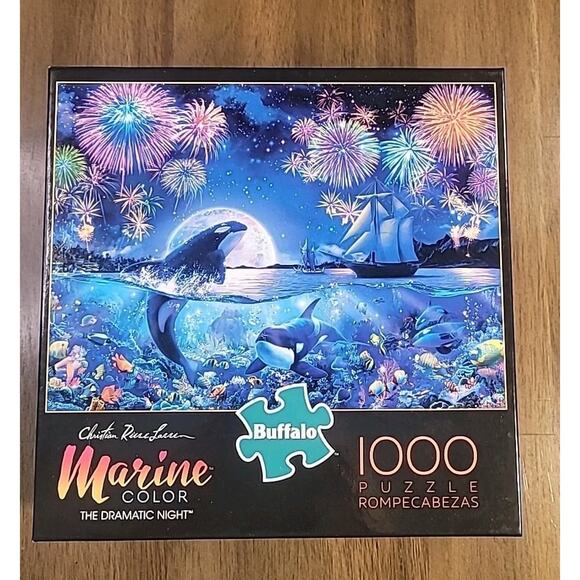 Buffalo Games - The Dramatic Night 1000 Piece Jigsaw Puzzle, 26.75"L X 19.75"W - Picture 2 of 6
